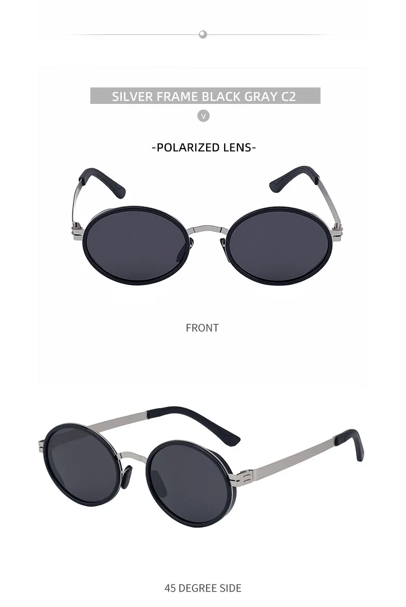 New  Fashion Oval Polarized Sunglasses For Men Retro High-End Outdoor Driving Sunglasses For Men display picture 14