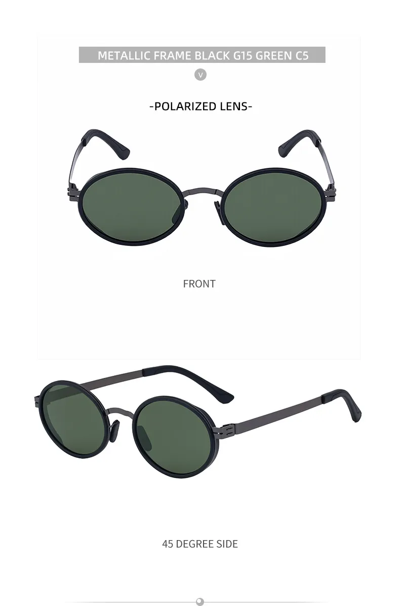 New  Fashion Oval Polarized Sunglasses For Men Retro High-End Outdoor Driving Sunglasses For Men display picture 17