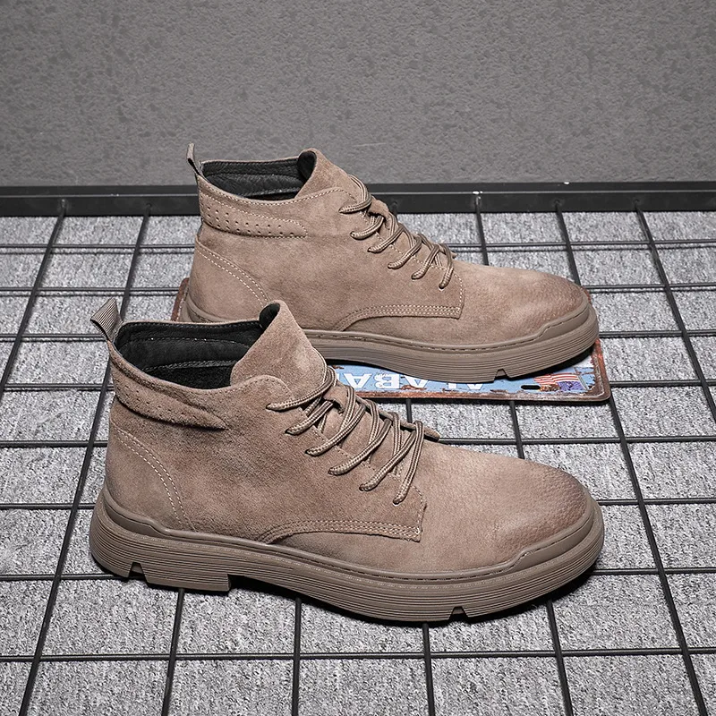 Men's Martin Boots - Stylish Casual Mid Top Workwear