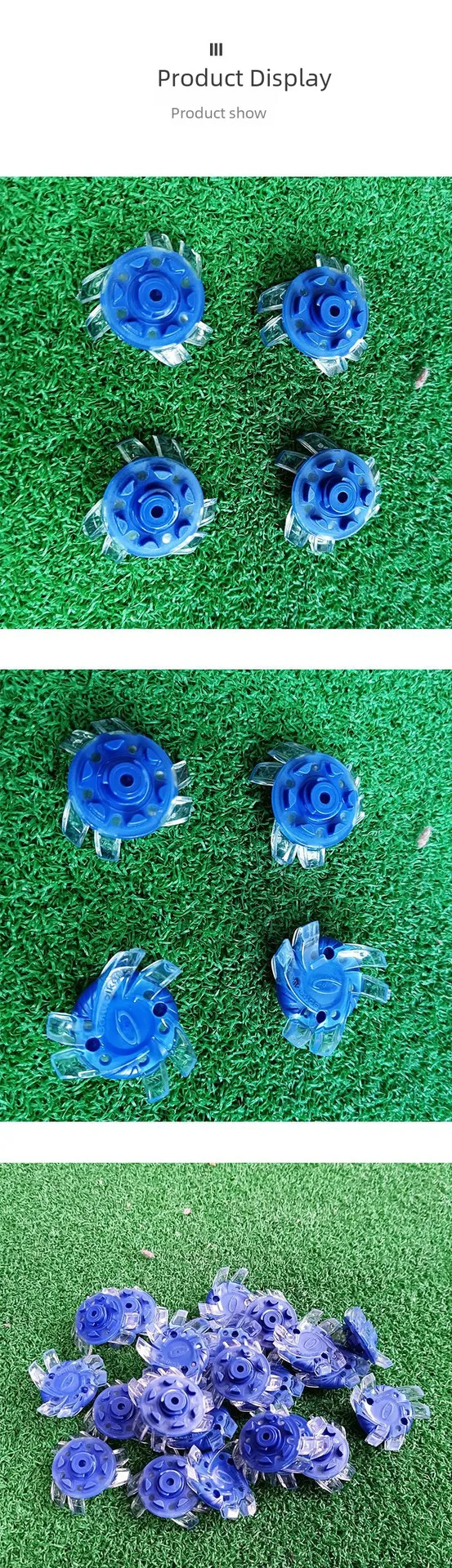 Buddha Sports Factory Direct Sales Golf Shoe Nails Golf Shoe Nails Fast Rotating Nails Vortex Type Seven Color Selection display picture 7