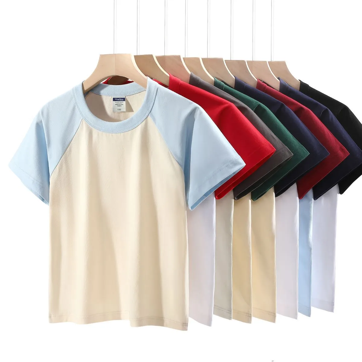 T-shirt En Coton Pur 200g Pour Enfants Manches Courtes Personnalisables Vêtements De Famille Unisexe Casual Pour Activités De Jour En Été Printemps Automne display picture 11