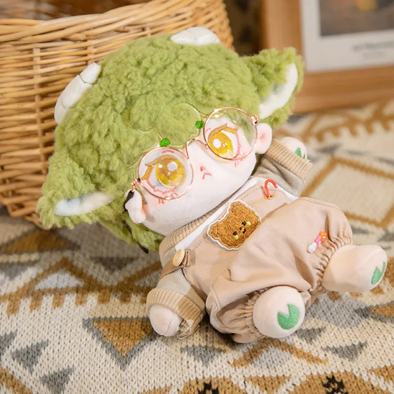 Cute Cotton Doll Clothes Set 20cm Naked Doll Girl Gift Toy Non-Attribute Frizz Hair Plush Doll Clothing Ensemble For Ages Three And Above display picture 6