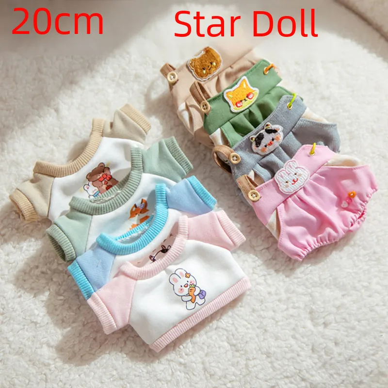 Cute Cotton Doll Clothes Set 20cm Naked Doll Girl Gift Toy Non-Attribute Frizz Hair Plush Doll Clothing Ensemble For Ages Three And Above display picture 1