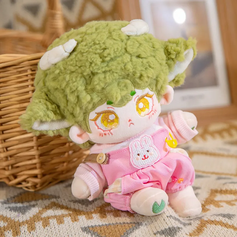 Cute Cotton Doll Clothes Set 20cm Naked Doll Girl Gift Toy Non-Attribute Frizz Hair Plush Doll Clothing Ensemble For Ages Three And Above display picture 2