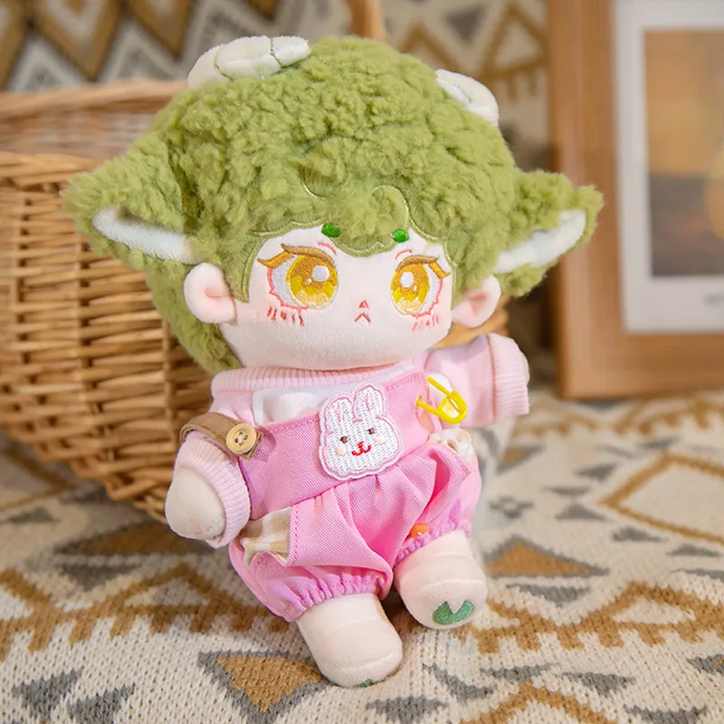 Cute Cotton Doll Clothes Set 20cm Naked Doll Girl Gift Toy Non-Attribute Frizz Hair Plush Doll Clothing Ensemble For Ages Three And Above display picture 3