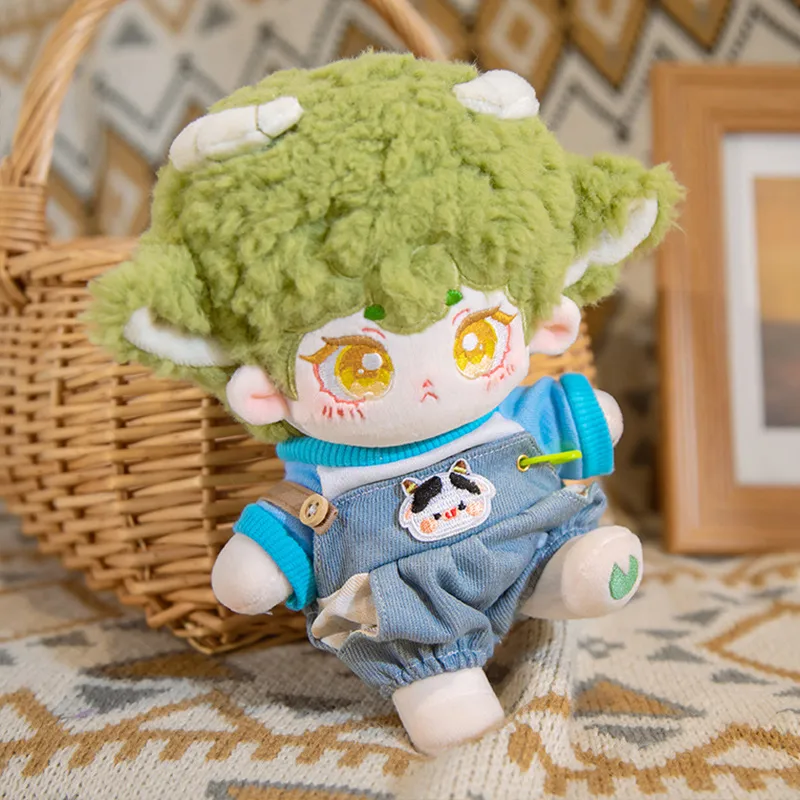 Cute Cotton Doll Clothes Set 20cm Naked Doll Girl Gift Toy Non-Attribute Frizz Hair Plush Doll Clothing Ensemble For Ages Three And Above display picture 5