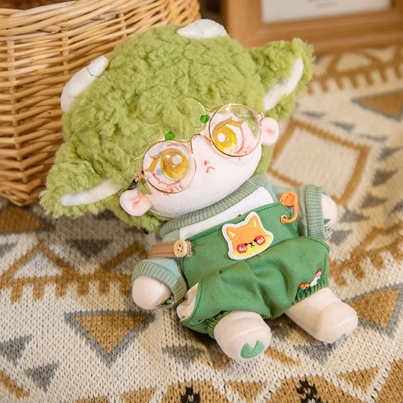Cute Cotton Doll Clothes Set 20cm Naked Doll Girl Gift Toy Non-Attribute Frizz Hair Plush Doll Clothing Ensemble For Ages Three And Above display picture 8