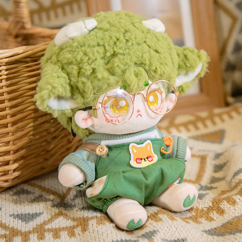 Cute Cotton Doll Clothes Set 20cm Naked Doll Girl Gift Toy Non-Attribute Frizz Hair Plush Doll Clothing Ensemble For Ages Three And Above display picture 9