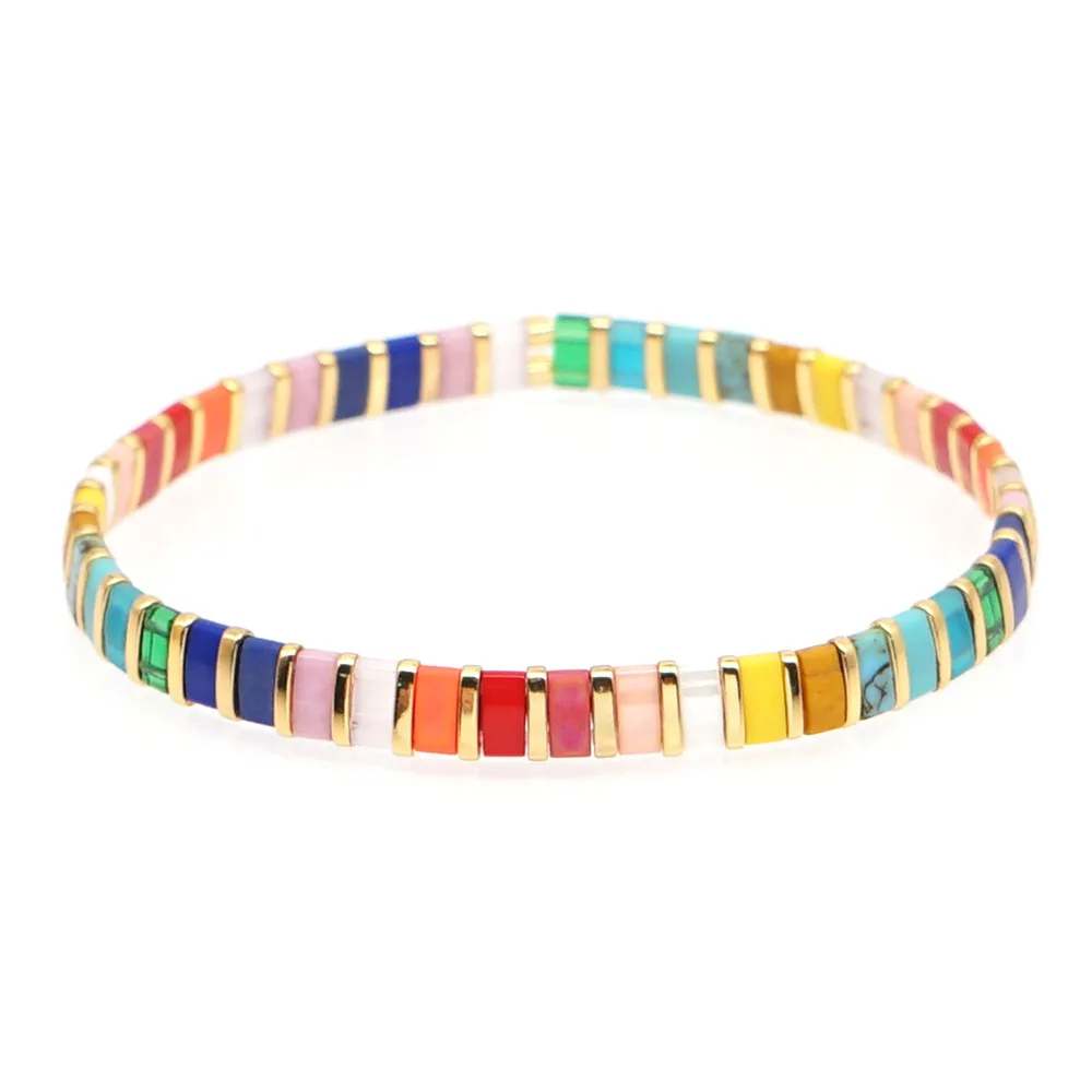 Style Bohème Plage Arc-en-ciel Bracelet Bohème Importé Tila Bijoux En Perles En Gros display picture 6