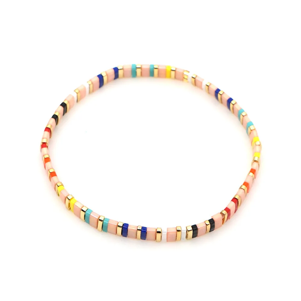 Rainbow Style Fashion Beach Bohemian Bracelet Imported Tila Beaded Jewelry Wholesale display picture 9