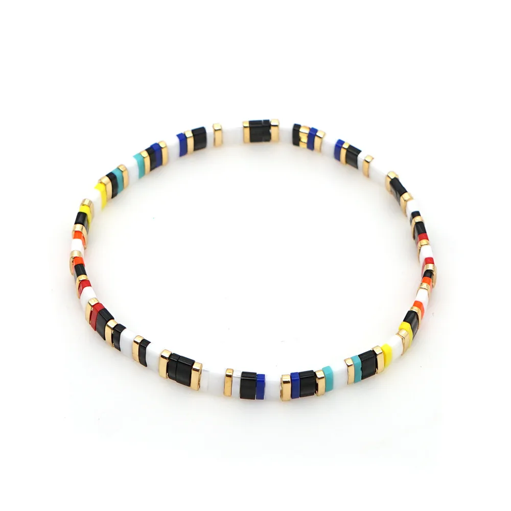 Rainbow Style Fashion Beach Bohemian Bracelet Imported Tila Beaded Jewelry Wholesale display picture 15