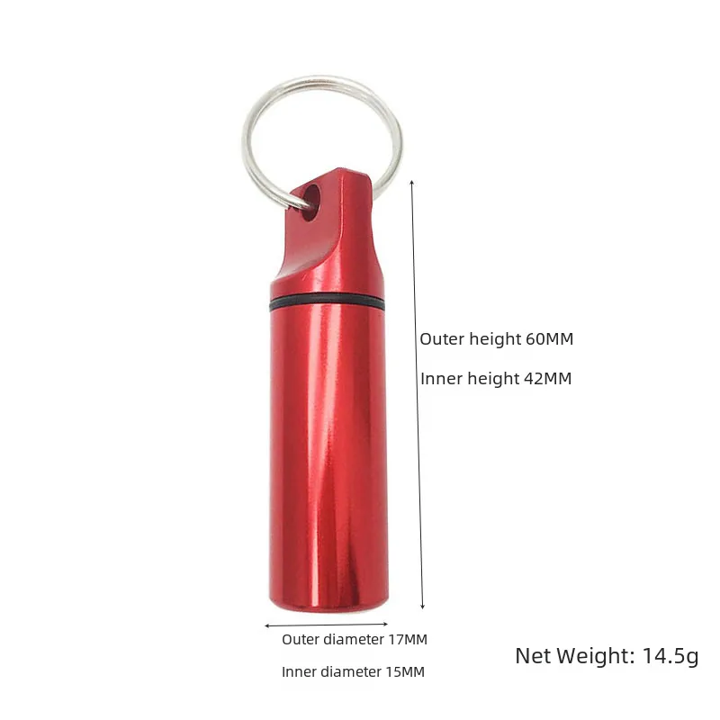 Botella De Almacenamiento De Metal Para Llaves De Cylindre De Medicina Aluminio Impermeable Estilo Redondo Forma Plana Para AU display picture 6