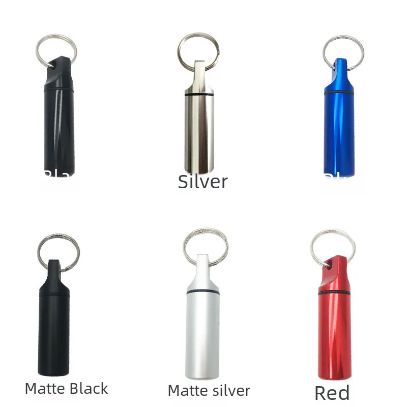 Botella De Almacenamiento De Metal Para Llaves De Cylindre De Medicina Aluminio Impermeable Estilo Redondo Forma Plana Para AU display picture 7