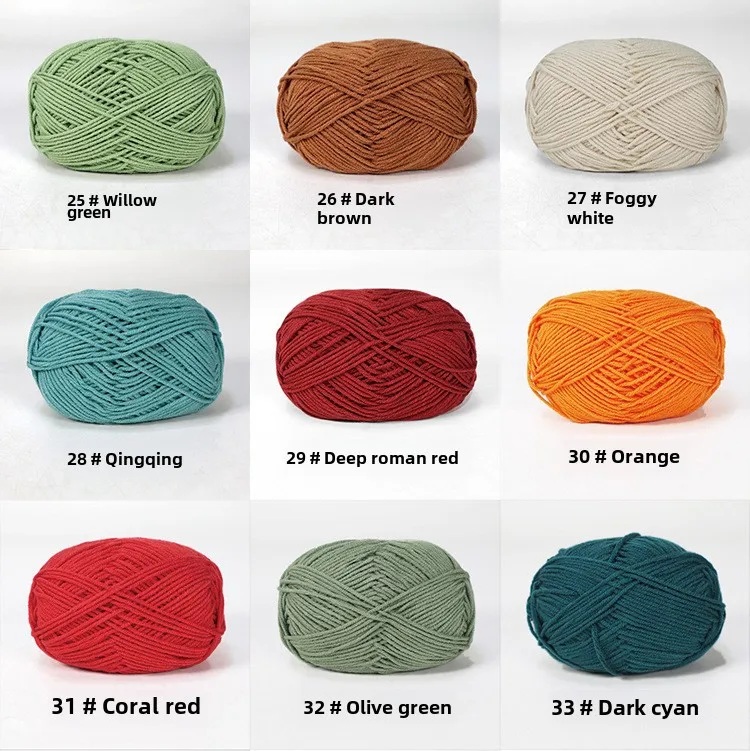 Four-Ply Milk Cotton Mixed Yarn Doll Baby Yarn Children's Wool Yarn Knitting Crochet Soft Fabric Material For Toys And Kids display picture 11