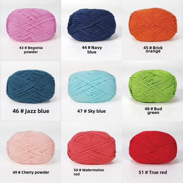 Four-Ply Milk Cotton Mixed Yarn Doll Baby Yarn Children's Wool Yarn Knitting Crochet Soft Fabric Material For Toys And Kids display picture 13
