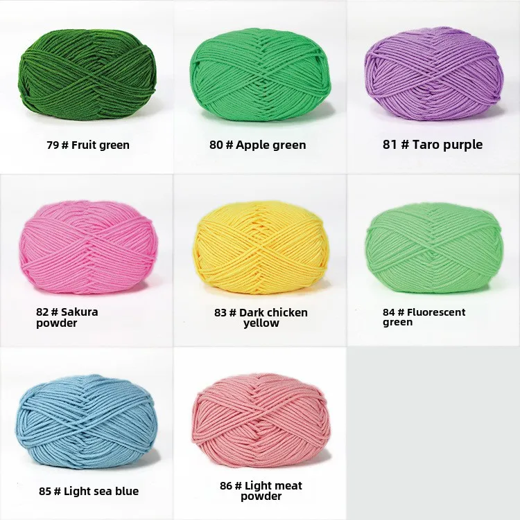 Four-Ply Milk Cotton Mixed Yarn Doll Baby Yarn Children's Wool Yarn Knitting Crochet Soft Fabric Material For Toys And Kids display picture 16