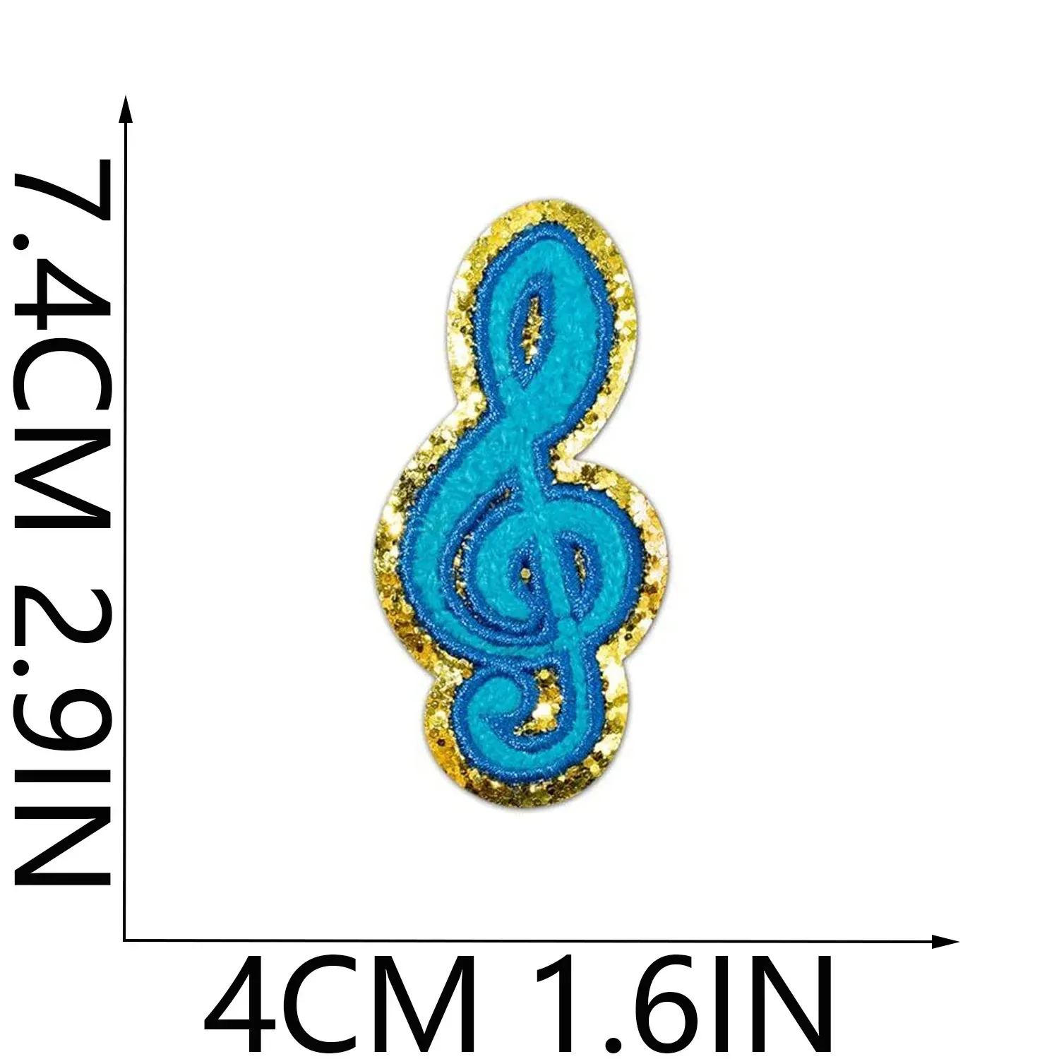 Taylor Theme Embroidered Cloth Patch Snail Towel Embroidery Patch Scarf Decorative Guitar Embroidery Patch Towel Grit Line Material display picture 8