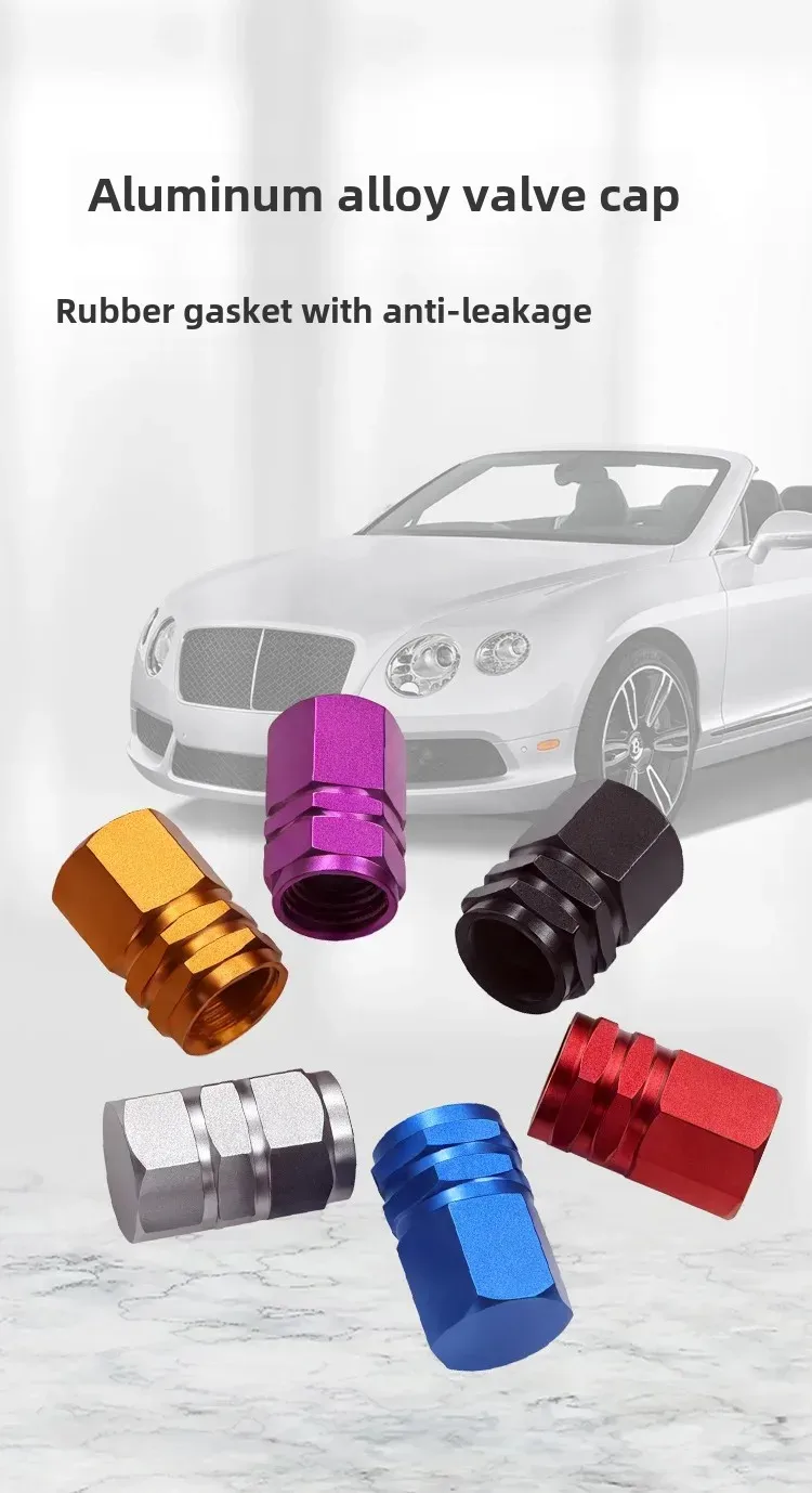 Aluminum Alloy Car Tire Valve Caps Motorcycle Electric Vehicle Universal Wheel Tyre Pressure Monitoring Accessory display picture 1