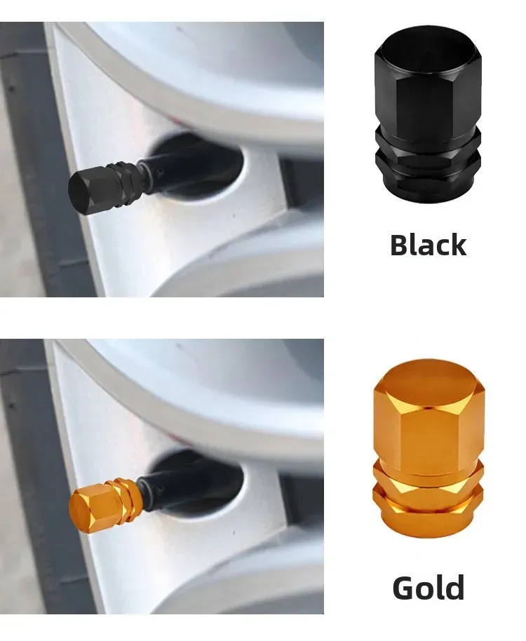 Aluminum Alloy Car Tire Valve Caps Motorcycle Electric Vehicle Universal Wheel Tyre Pressure Monitoring Accessory display picture 9