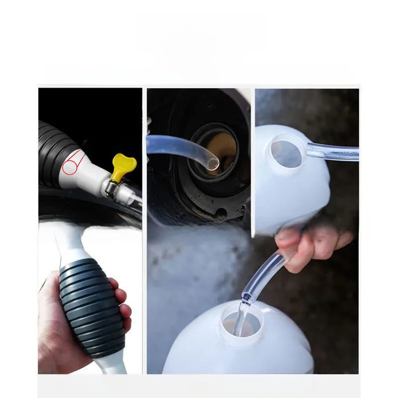 Manual  Gasoline Oil Suction Pump Tube Kit With Airbag And Metal Clamp For Car And Truck Fuel Oil Transfer display picture 5