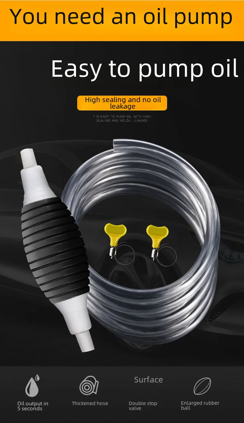 Kit De Pompe À Huile Et Carburant Diesel/Gaz Manuelle Avec Ballon D'Air Et Pinces En Métal Pour Transfert De Carburant Voiture Et Camion display picture 7