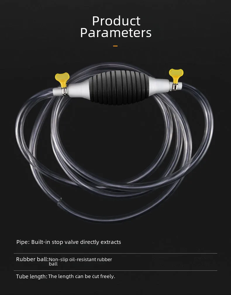 Kit De Bomba De Succión Manual Para  Y Gasolina Con Tubo De 1.5m 1m Y 2m Bolsa De Aire Y Tornillos Metálicos Para Transferencia De Combustible Para Coches Y Camiones display picture 14