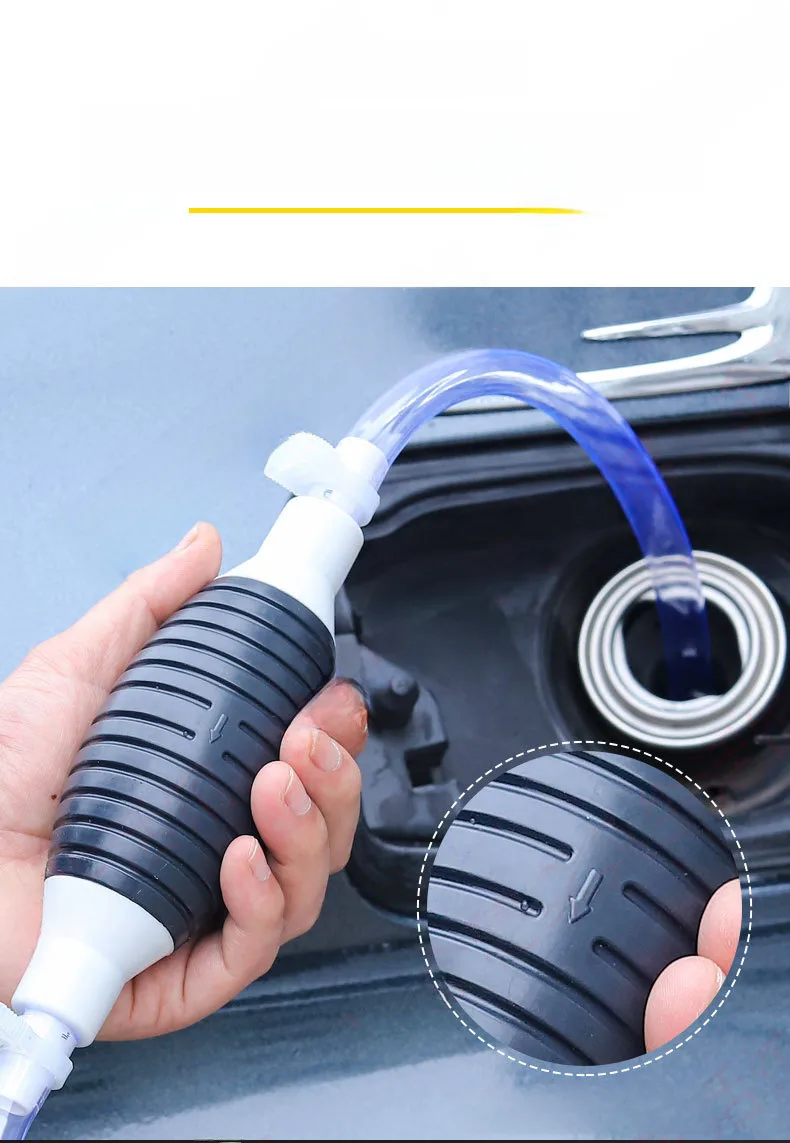 Manual  Gasoline Oil Suction Pump Tube Kit With Airbag And Metal Clamp For Car And Truck Fuel Oil Transfer display picture 20