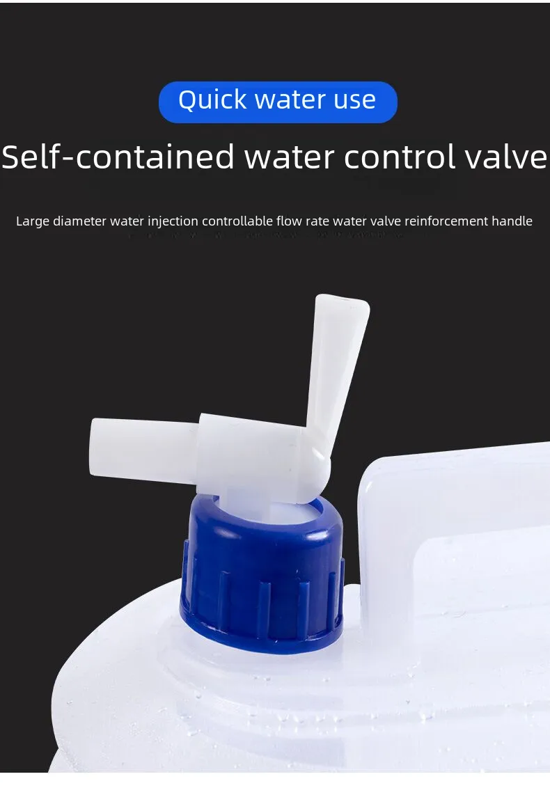 Outdoor Camping Portable Large Capacity Foldable Water Bucket Handheld With Faucet Bucket PE Material Other Automotive Safety Supplies display picture 4