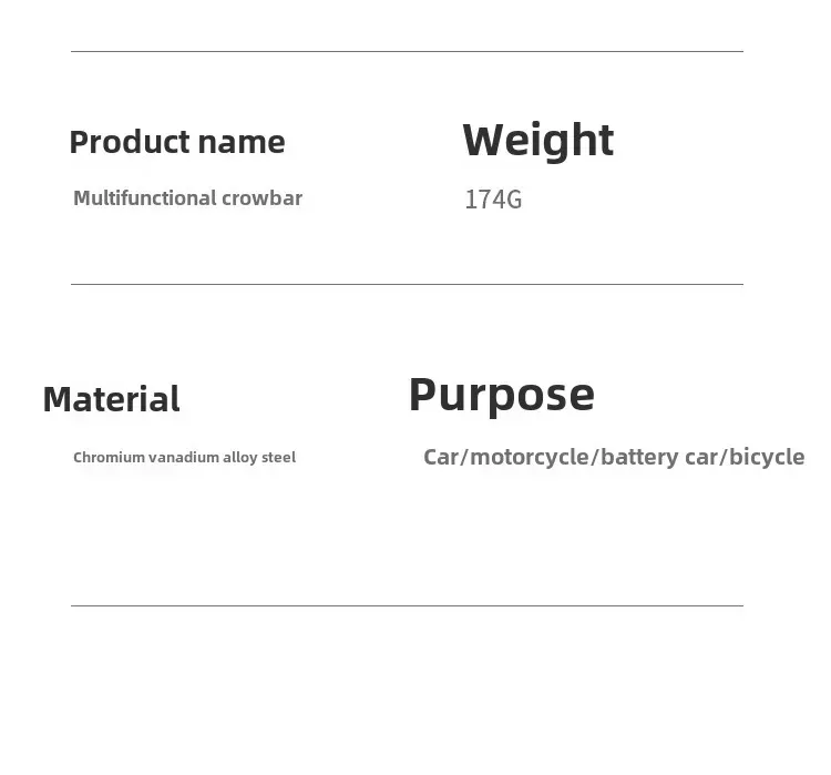 Multi-Purpose Aluminum Repairing Wrench Car Tire Lever Special Tool Impactable Long Screwdriver For Automotive Maintenance display picture 3