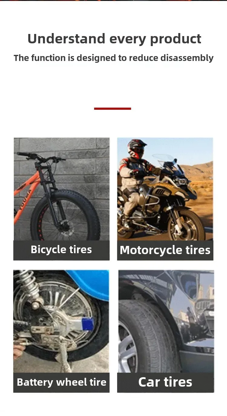 Clé De Réparation En Aluminium Multifonctionnelle Outil Spécial Pour Pneu De Voiture Pinceau De Levage Longuepointe Pour Maintenance Automobile display picture 5