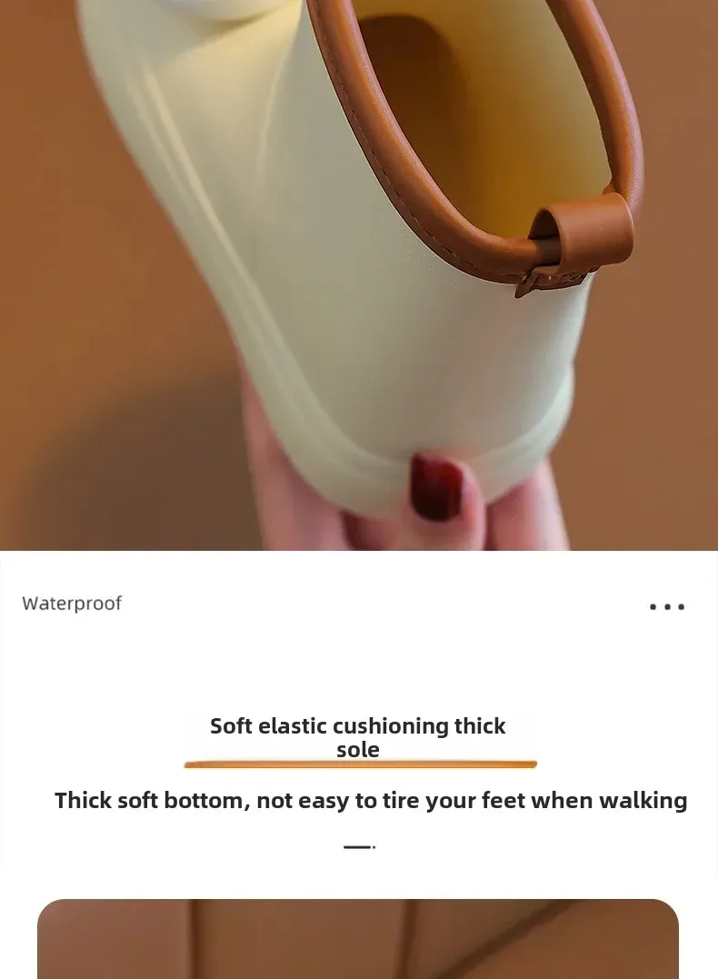 Botas De Lluvia Para Niños Con Dibujos De Ojos Grandes Y Antideslizantes Impermeables Unisex Zapatos De Agua Para Bebés Y Niñas Medio-Calf EVA Para Niños display picture 7