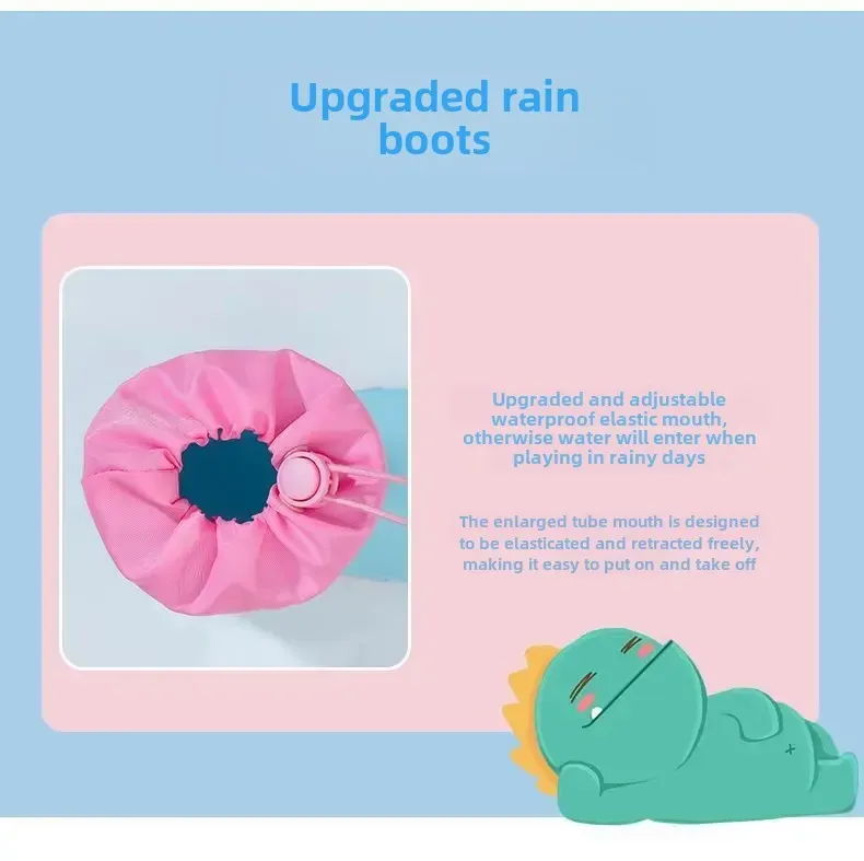 Children's Fashion Rain Boots Thermal Cotton Anti-slip Unisex Cute Cartoon Warm Short Boots All Seasons PVC Material Low Heel display picture 4