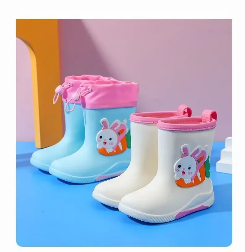 Bottes De Pluie Enfant Thermiques En Coton Antidérapantes Unisexe Motif Cartoon Chaudes Bottes Courtes En PVC Pour  Les Saisons display picture 15