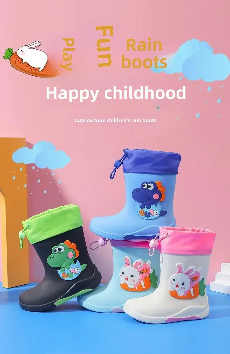 Botas De Lluvia Para Niños Y Niñas De Poliuretano Térmicas Antideslizantes Con Diseño De Dibujos Animados Estilo Casual Para Todas Las Estaciones display picture 24