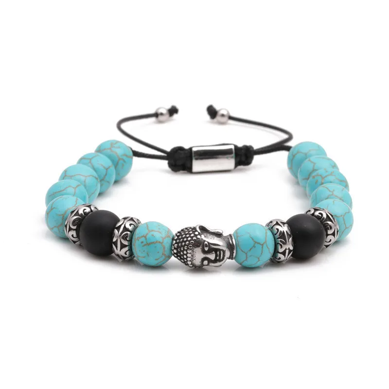 Buddha Fashion No Inlaid Stainless Steel Bracelets Wholesale display picture 2