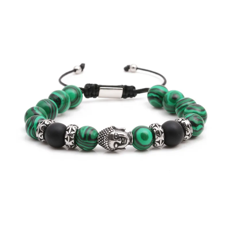 Buddha Fashion No Inlaid Stainless Steel Bracelets Wholesale display picture 3