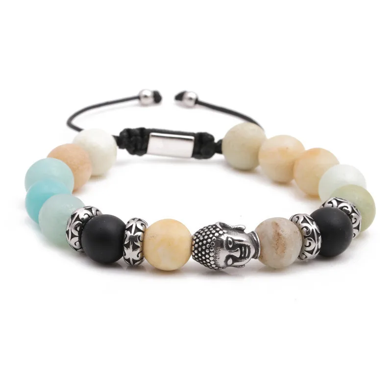 Buda Moda Sin Incrustaciones Acero Inoxidable Pulsera Venta Al Por Mayor display picture 4