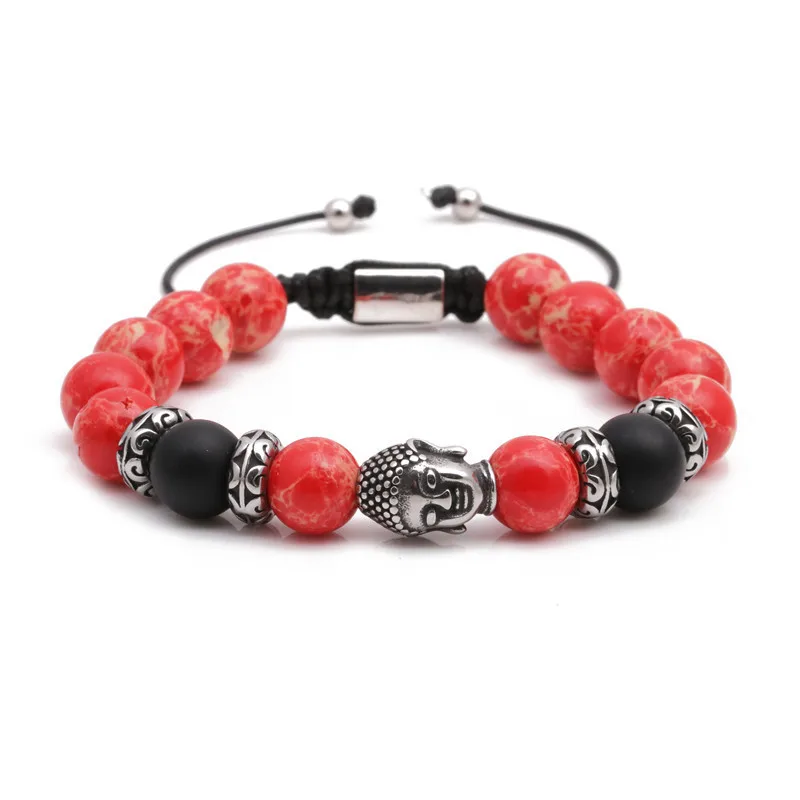 Buddha Fashion No Inlaid Stainless Steel Bracelets Wholesale display picture 5