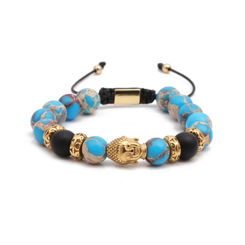 Bouddha Mode Pas D'Incrustation Acier Inoxydable Bracelets De Gros display picture 6