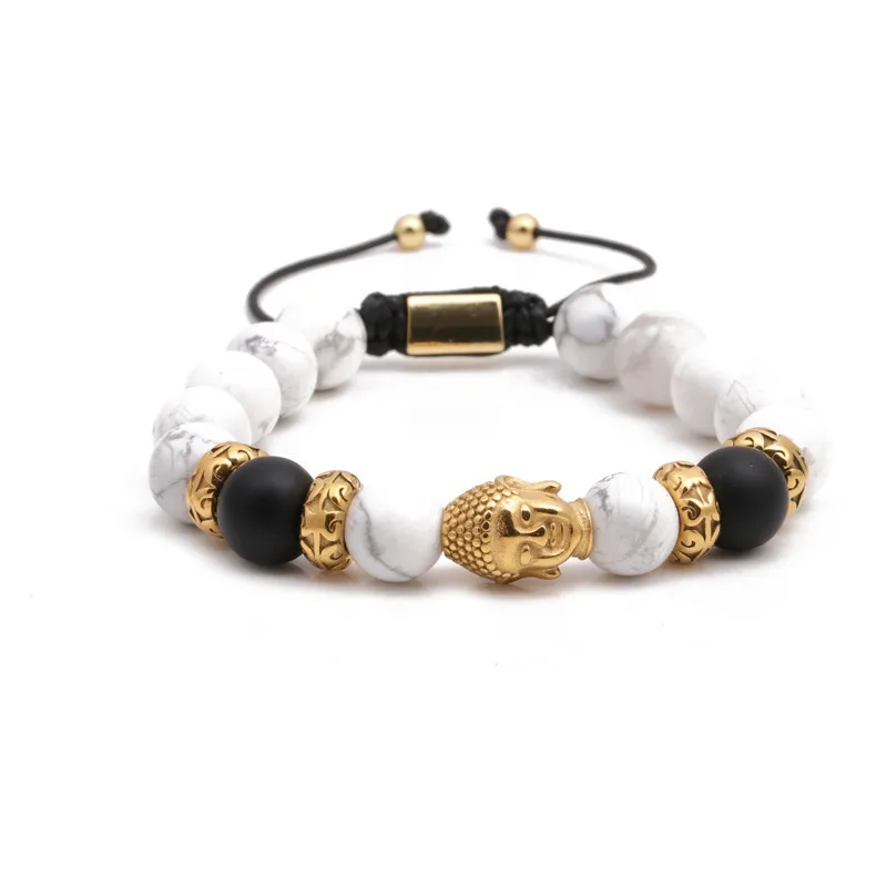 Buddha Fashion No Inlaid Stainless Steel Bracelets Wholesale display picture 7