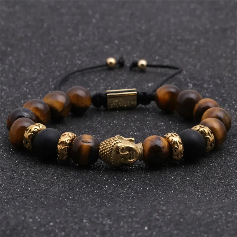 Buddha Fashion No Inlaid Stainless Steel Bracelets Wholesale display picture 10