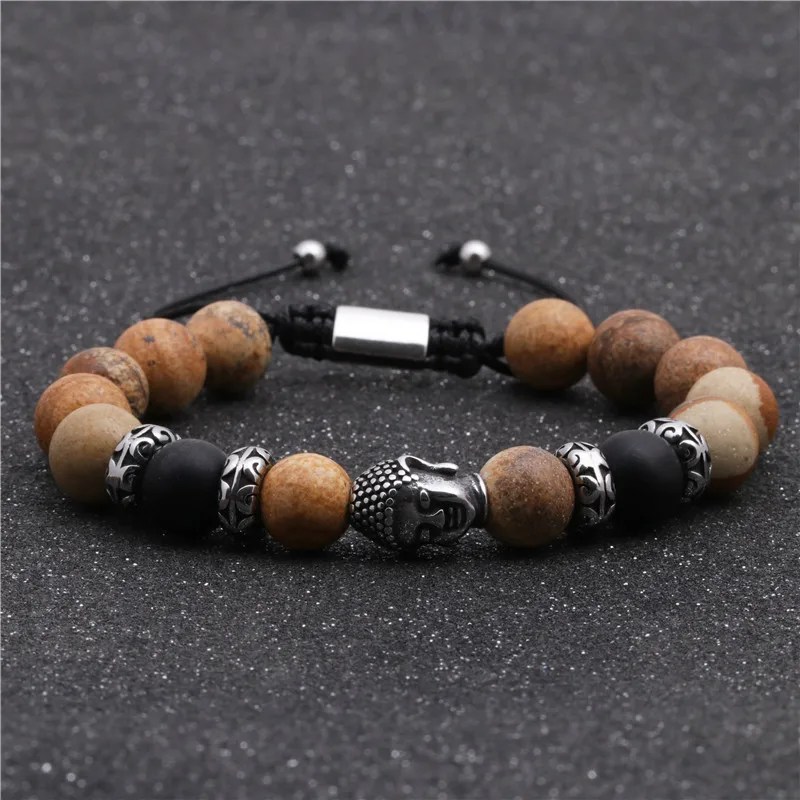 Buda Moda Sin Incrustaciones Acero Inoxidable Pulsera Venta Al Por Mayor display picture 11