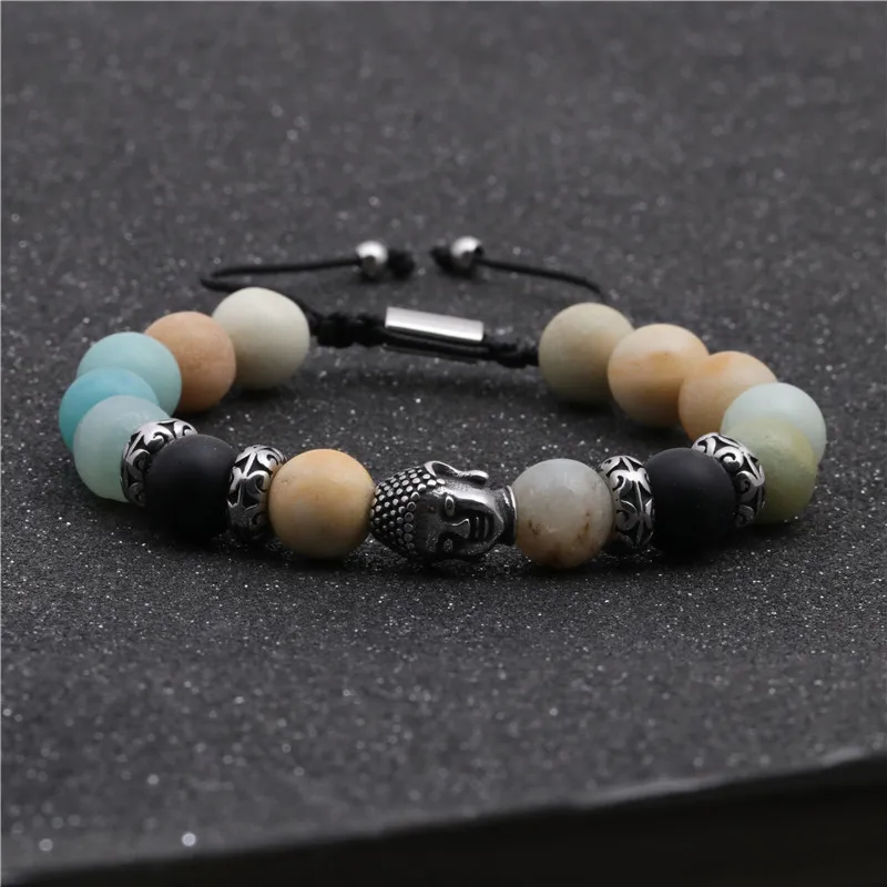 Bouddha Mode Pas D'Incrustation Acier Inoxydable Bracelets De Gros display picture 12