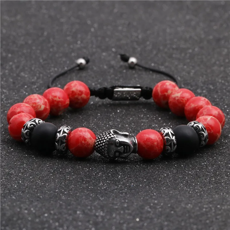 Bouddha Mode Pas D'Incrustation Acier Inoxydable Bracelets De Gros display picture 16