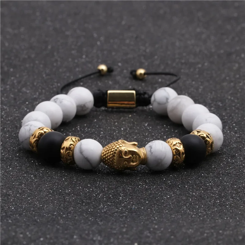 Buddha Fashion No Inlaid Stainless Steel Bracelets Wholesale display picture 18