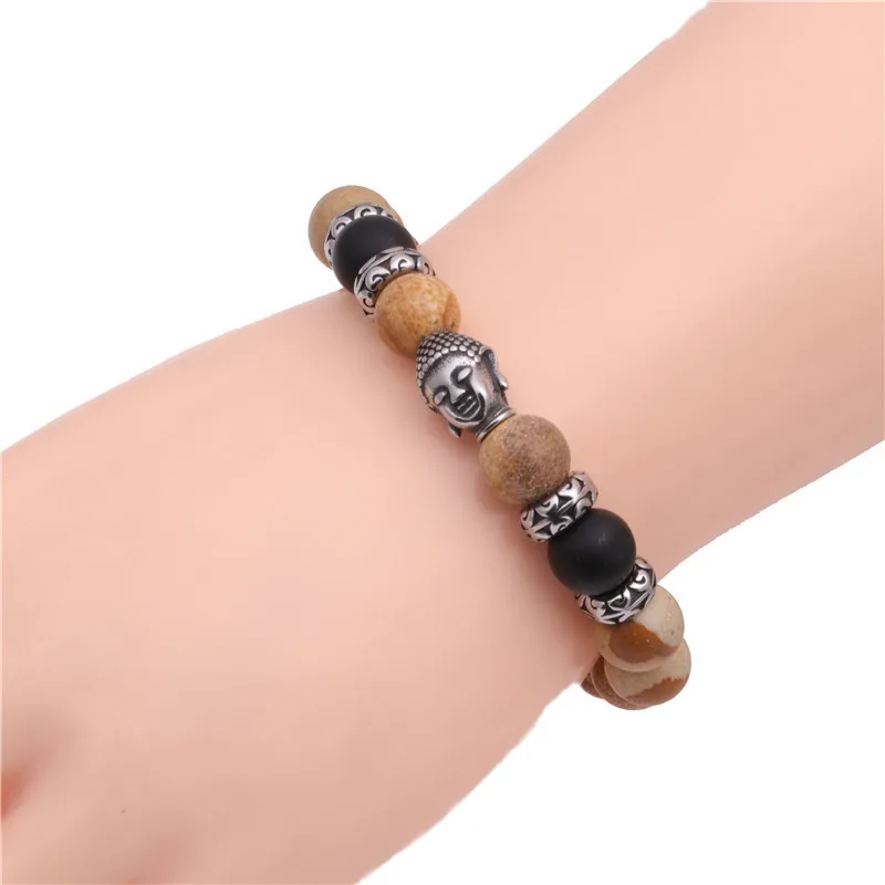 Buda Moda Sin Incrustaciones Acero Inoxidable Pulsera Venta Al Por Mayor display picture 19