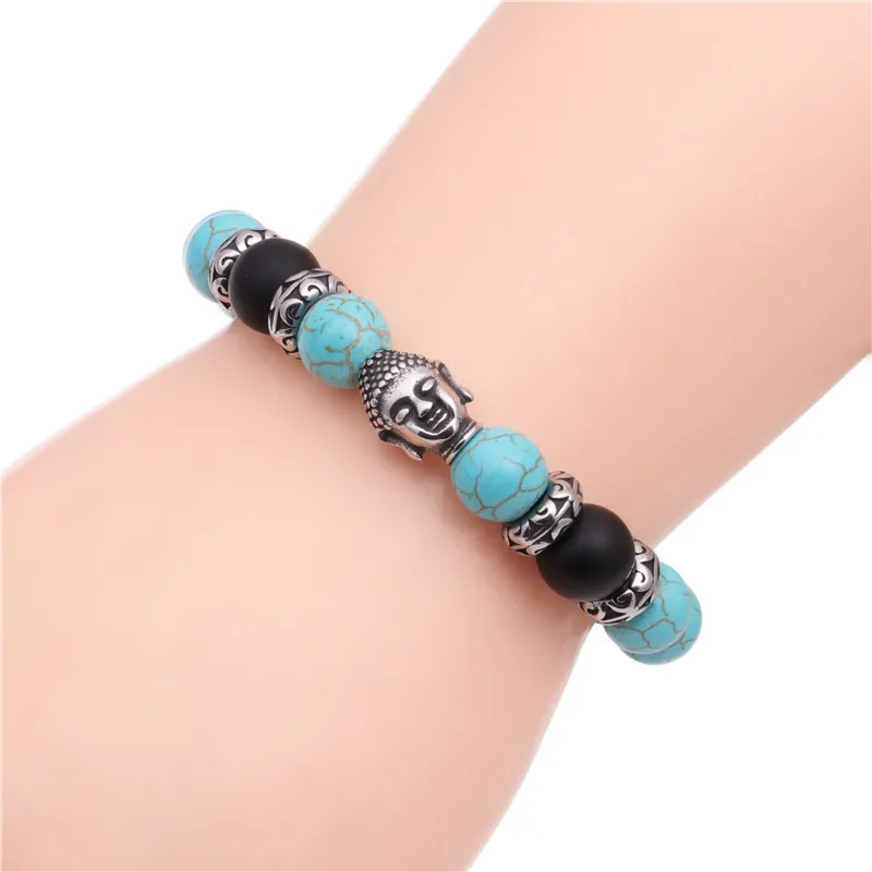 Buddha Fashion No Inlaid Stainless Steel Bracelets Wholesale display picture 21