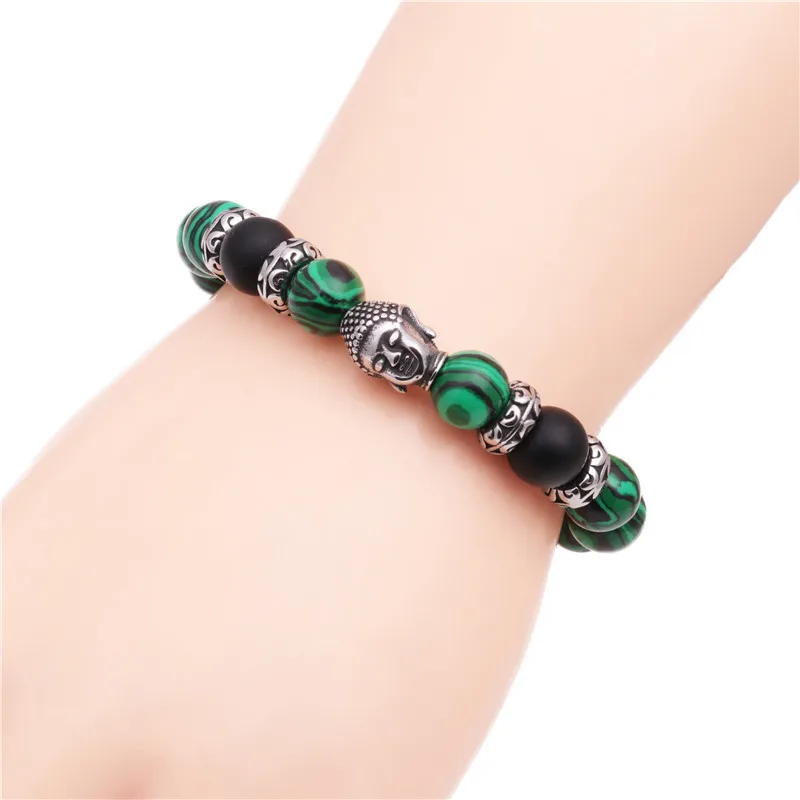 Buddha Fashion No Inlaid Stainless Steel Bracelets Wholesale display picture 22