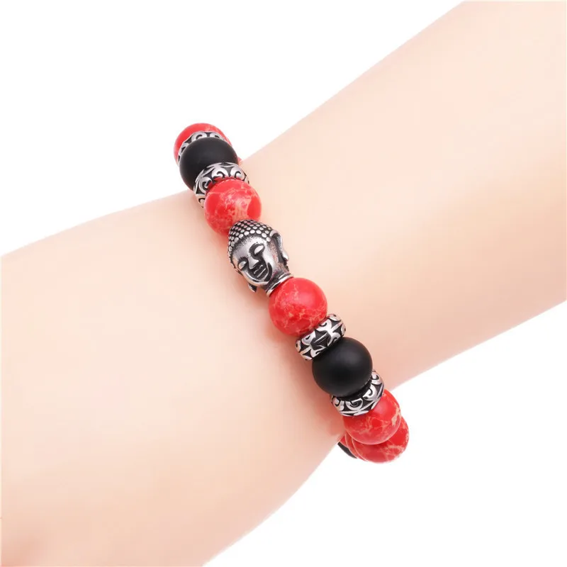 Buda Moda Sin Incrustaciones Acero Inoxidable Pulsera Venta Al Por Mayor display picture 23