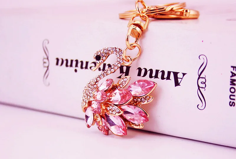 Llavero De Cisne Blanco De Diamante Lindo Creativo Coreano display picture 2